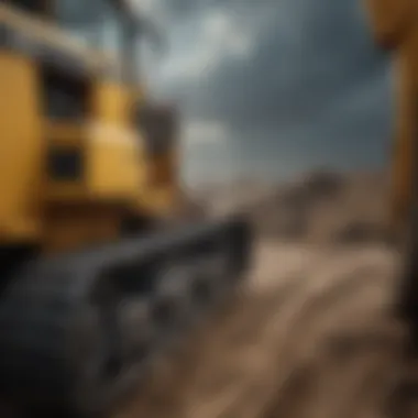 Close-up view of bulldozer controls, highlighting operational mechanics.
