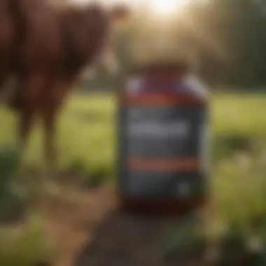 Nutritional Supplements for Livestock Nutritional supplements and remedies for livestock shown in a field