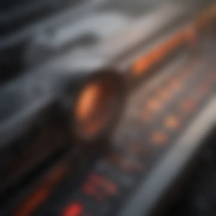 Close-up of a dawg heater's temperature control panel
