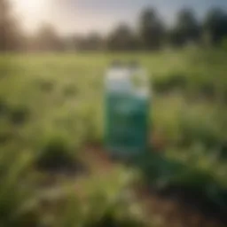 Ecological insecticides in action in a lush green field