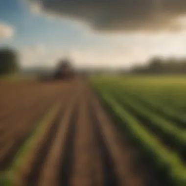 Vibrant agricultural field in Kinston