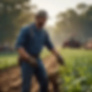 Engaged in Agricultural Tasks Workers engaged in various agricultural tasks