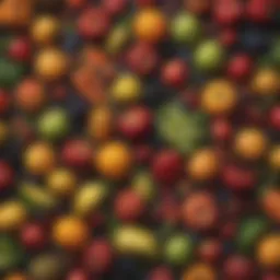 Vibrant food wallpaper showcasing fruits and vegetables