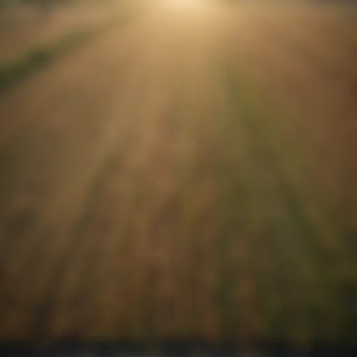 Aerial view of diverse agricultural fields