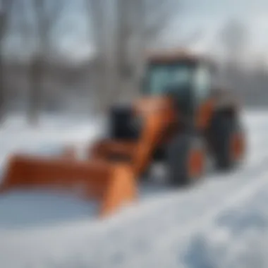 Safe operation of snow removal machinery on a farm