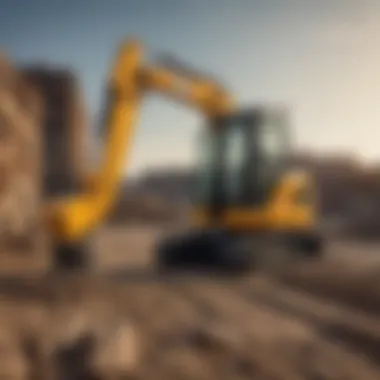 JCB Micro Mini Excavator in Action JCB Micro Mini Excavator in action on a construction site