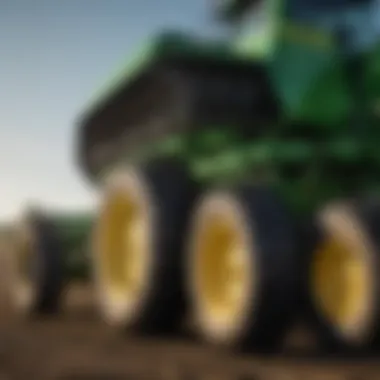 Close-up of John Deere air seeder specifications