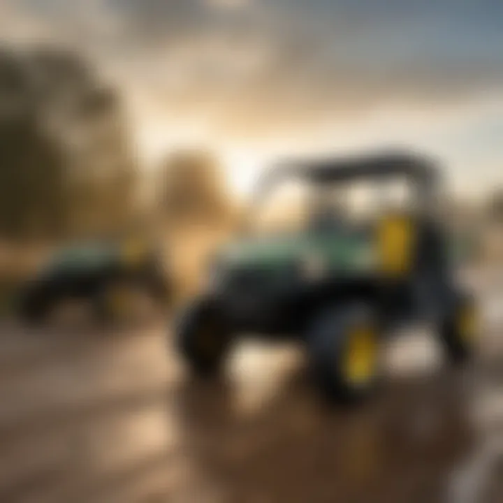 Comparison of John Deere Gator two-seater with a competing utility vehicle