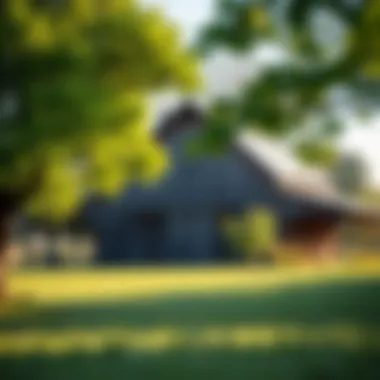 Charming Rustic Barn on a Kansas Ranch Charming rustic barn on a Kansas ranch with lush greenery