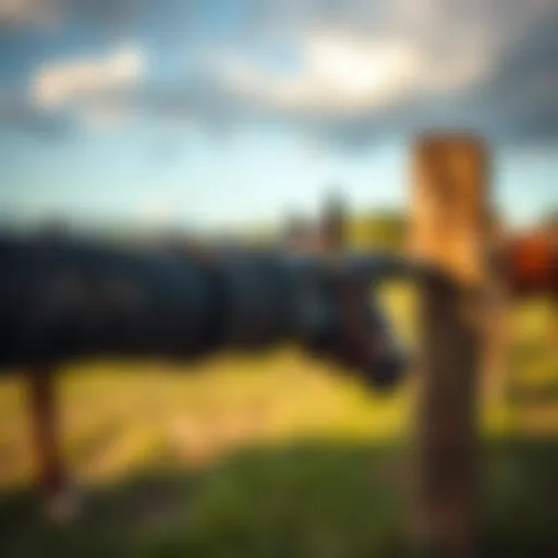 Close-up view of nylon horse fence demonstrating its durability