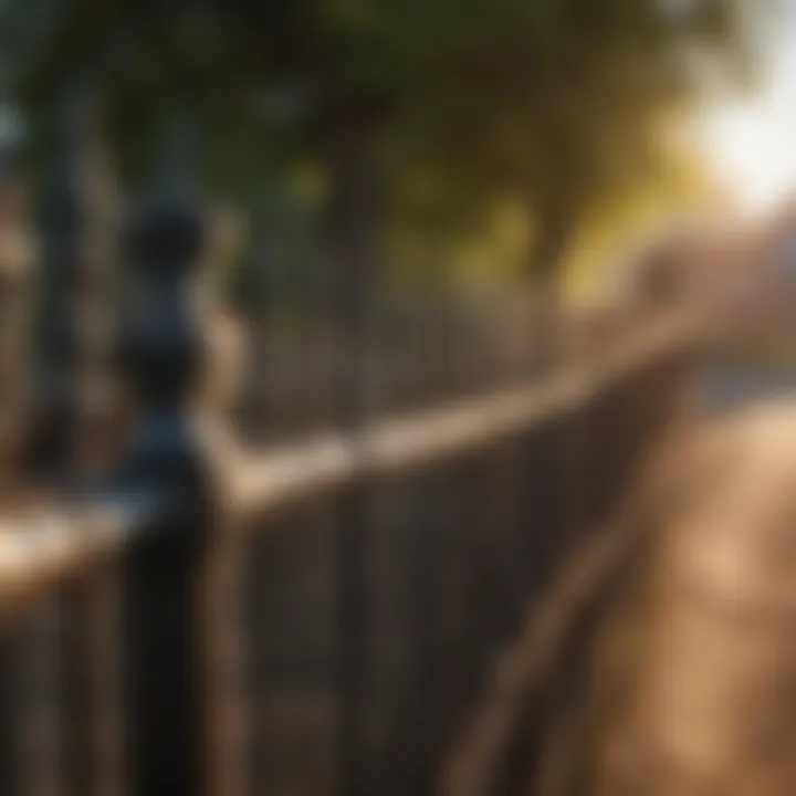 A close-up of a well-installed Parker fence