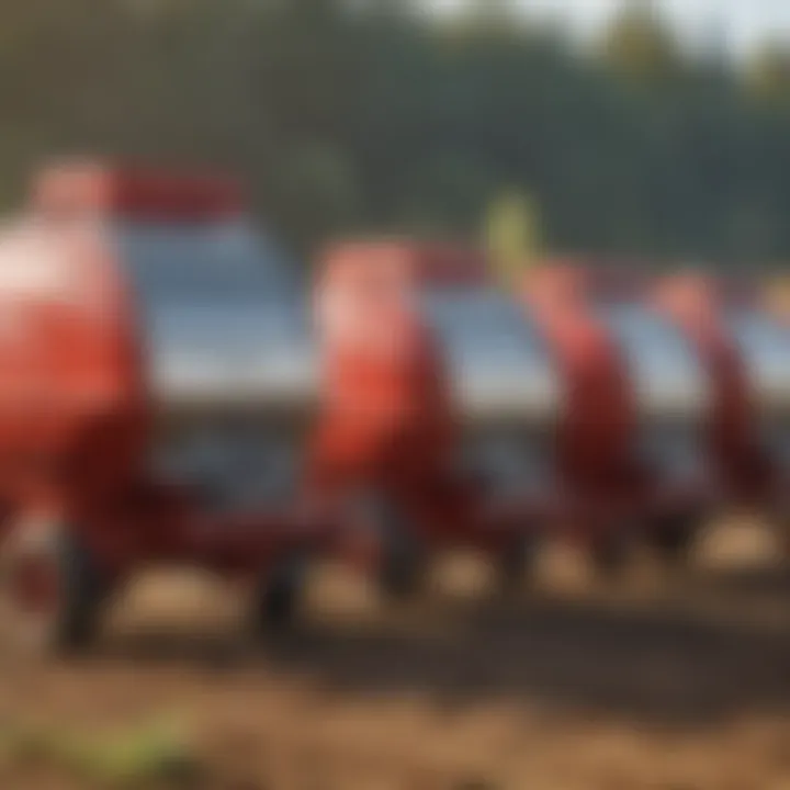 Various models of small feed mixer wagons lined up for comparison