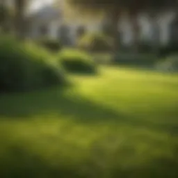 A lush St. Augustine grass lawn showcasing its rich green color