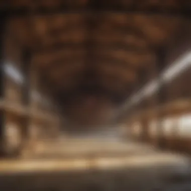 Spacious Interior of a Cattle Hoop Barn Interior view of a cattle hoop barn highlighting spaciousness