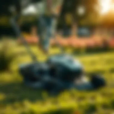 Features highlighting efficiency of the EZ Lawn Mower