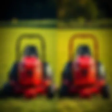 A side-by-side comparison of different riding mower brands