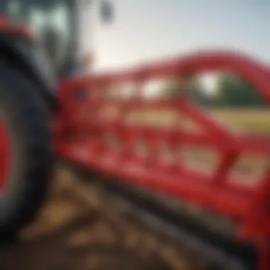 Close-up of Massey Ferguson rake design features