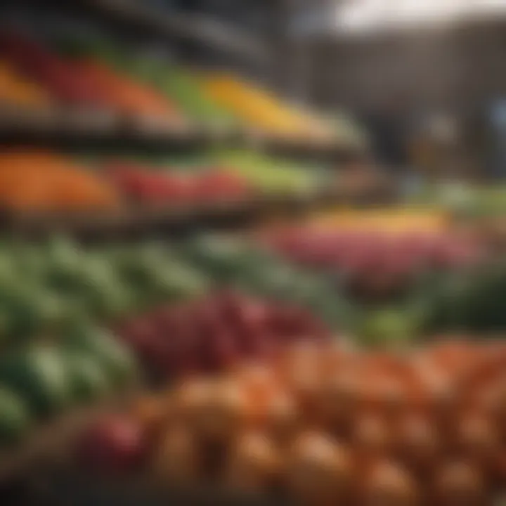 Organic produce displayed at a local market