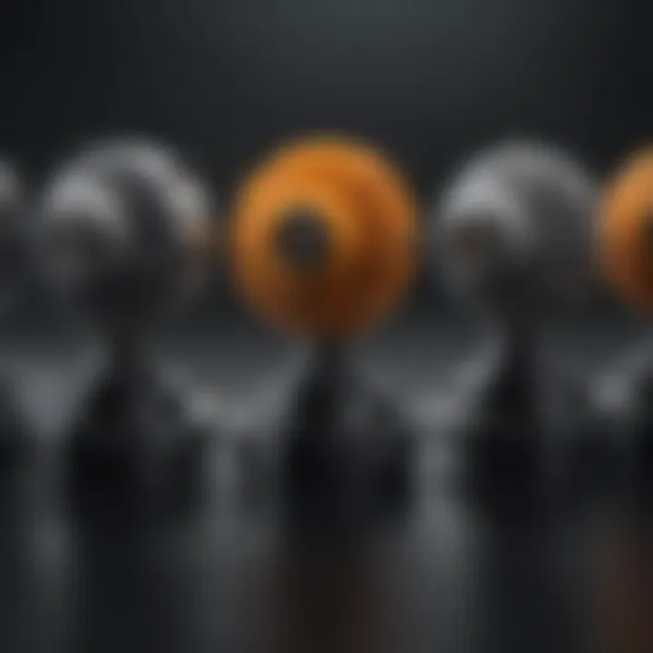 Different types of pressure washer power heads arranged together for comparison.