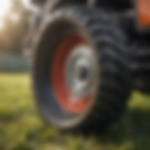 Close-up of a lawnmower belt showcasing its wear and tear