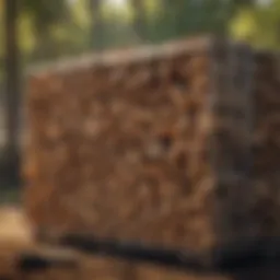 A robust firewood cage showcasing its design and structure