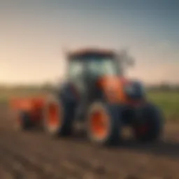 Kubota tractor in a field