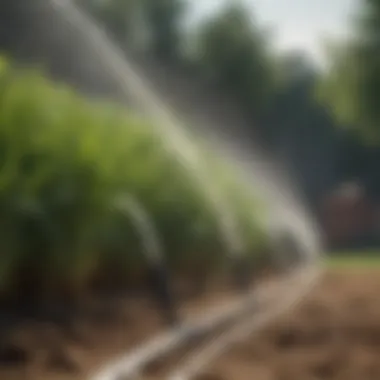 Efficient irrigation system using 3-4 inch hoses