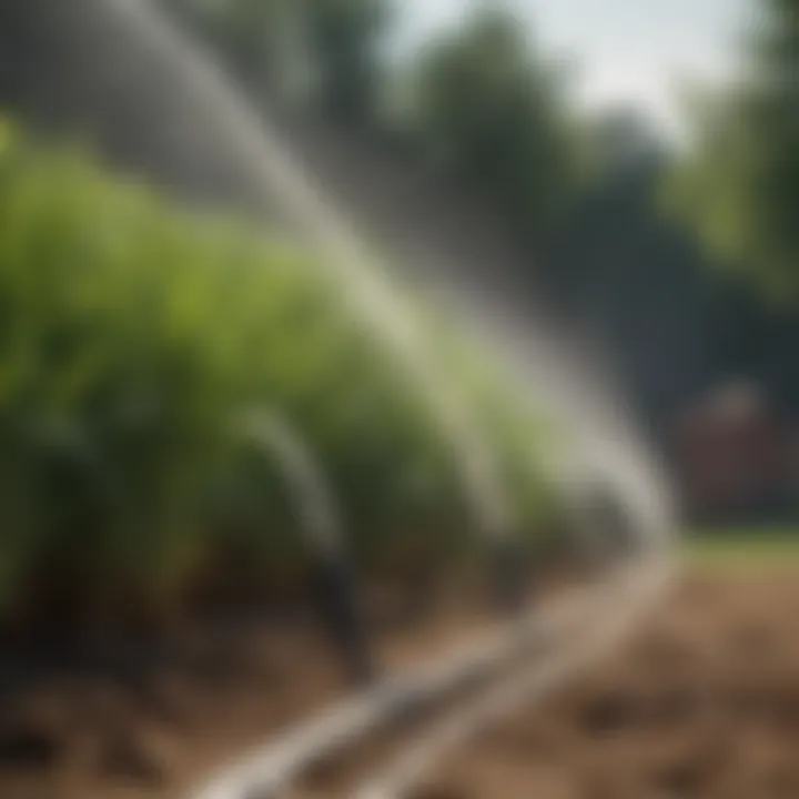 Efficient irrigation system using 3-4 inch hoses