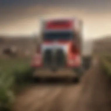 A Western Star semi truck loaded with agricultural produce ready for transport