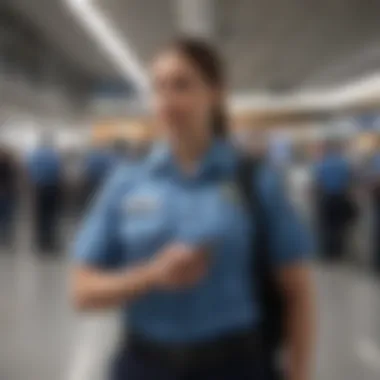 TSA personnel engaged in effective communication at the airport