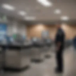 TSA security checkpoint at Philadelphia Airport showcasing personnel in action
