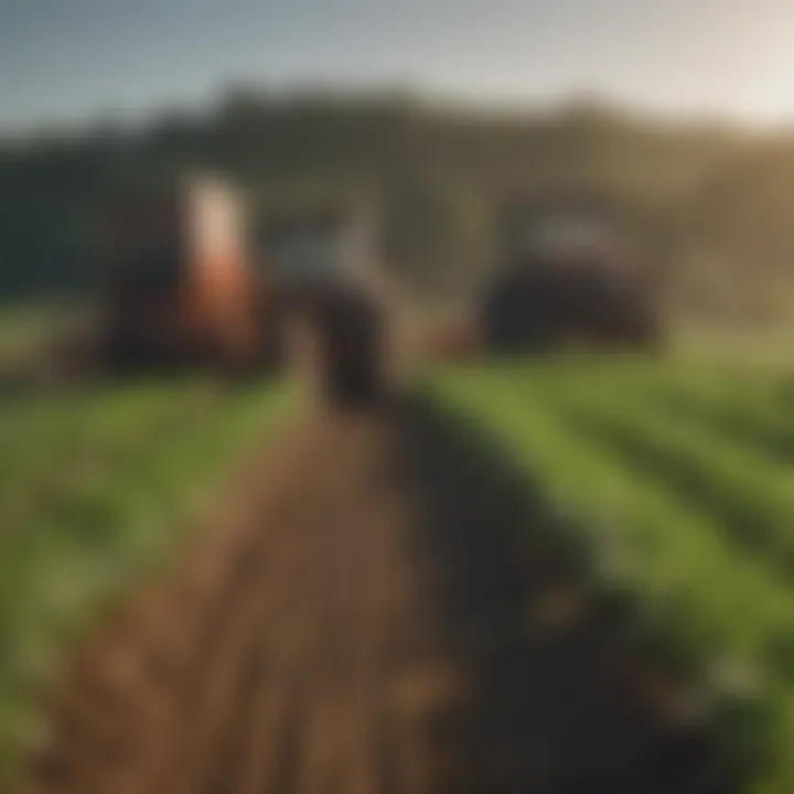 A diverse array of crops highlighting sustainable farming practices