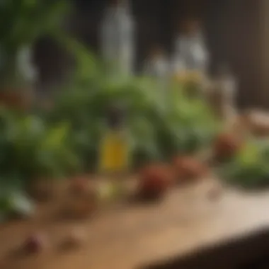 Diverse types of fungicides displayed on a wooden table
