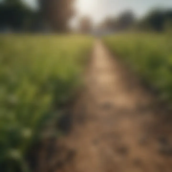 Illustration of glyphosate impact on weeds