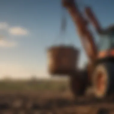 Great Bear Grapple Bucket in action on a farm