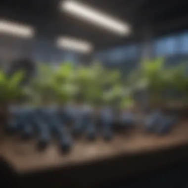Indoor Blueberry Plants Thriving Lush indoor blueberry plants thriving under grow lights