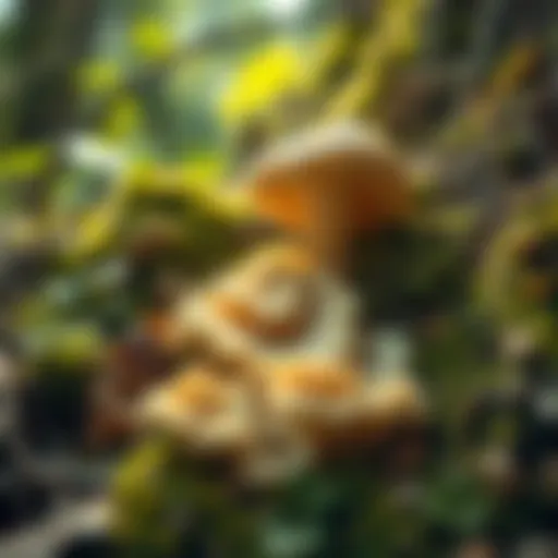 Fungal Network Thriving in Nature Fungal network thriving in a natural habitat