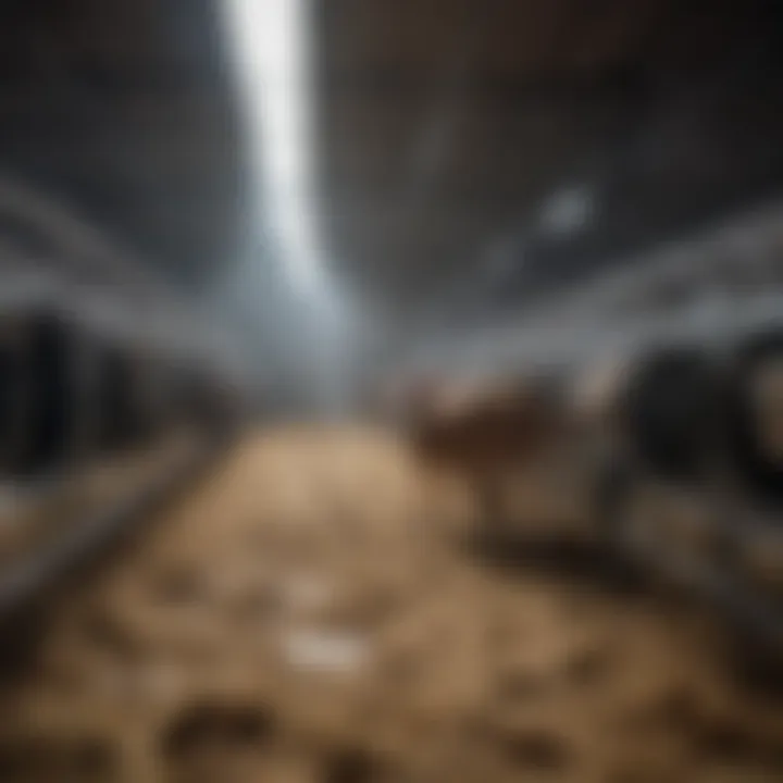 Hanging fans optimizing livestock environment