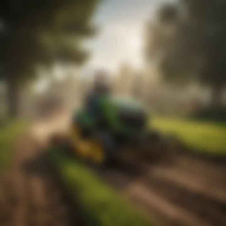 Healthy soil enriched by the use of a John Deere mower tiller