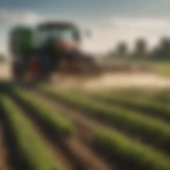 Representation of pre-emergent herbicide application in a field