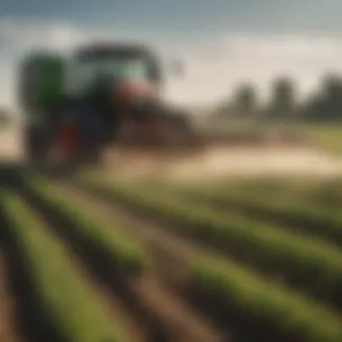 Effective Herbicide Application Techniques Representation of pre-emergent herbicide application in a field