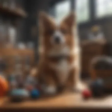 Diverse Range of Pet Accessories An array of pet care accessories and toys