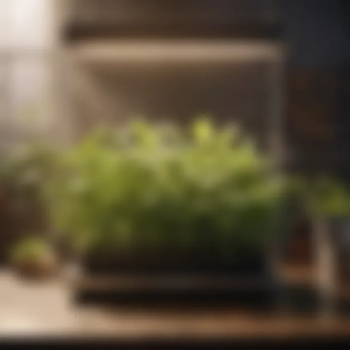 Essential hydroponic equipment displayed neatly on a table