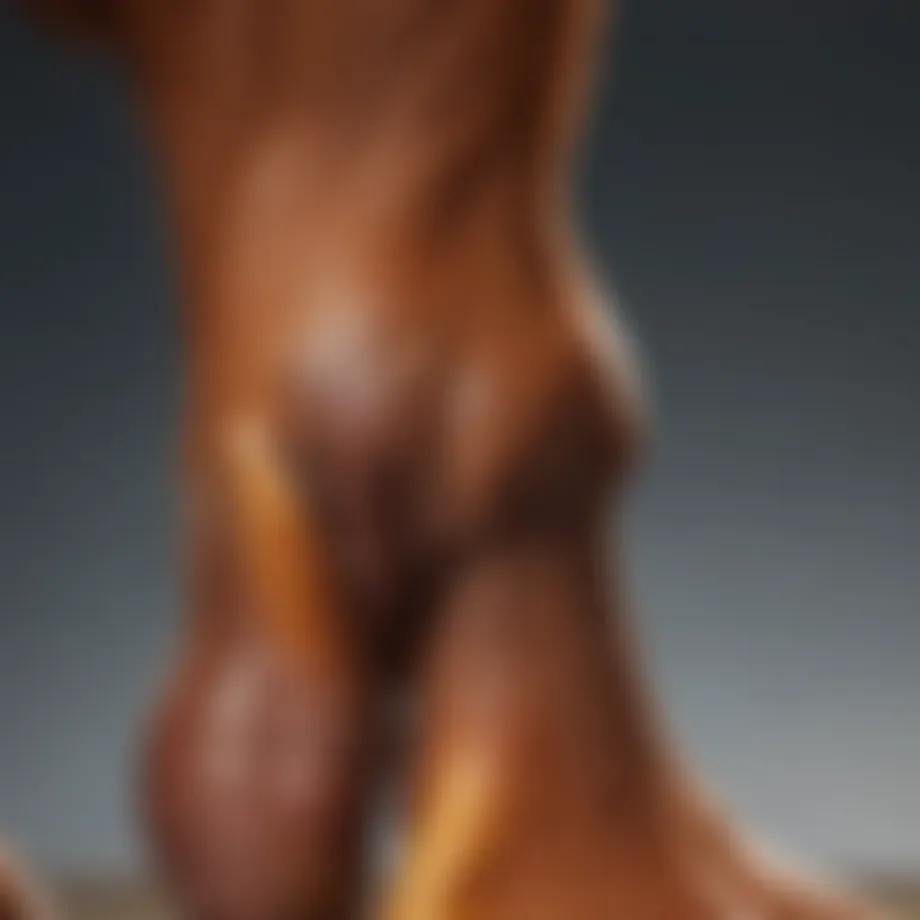 Detailed view of equine hoof anatomy