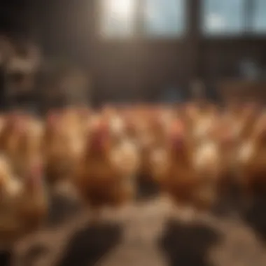 Enriched living conditions for organic chickens