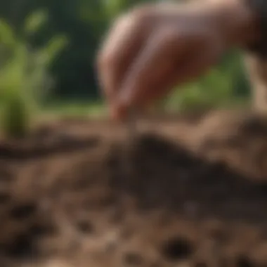 Analyzing Nutrient Content for Optimal Growth Gardener analyzing soil nutrient content