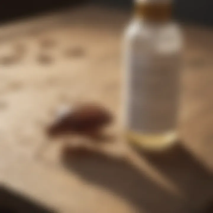 Natural bed bug repellent ingredients displayed on a table