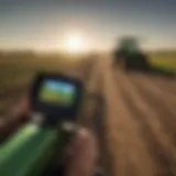 Overview of John Deere tractor with GPS technology