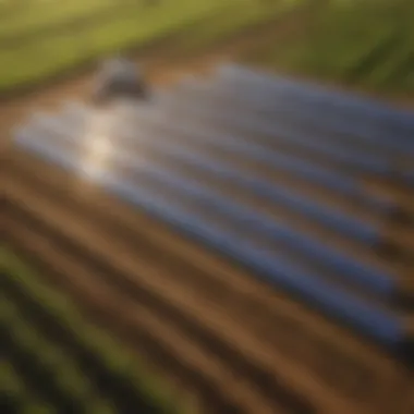 Harnessing Solar Energy in Agriculture Solar panels integrated into agricultural landscape