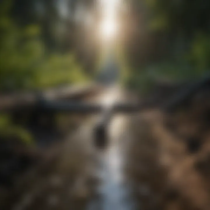 Installation techniques for black water pipes in agricultural settings